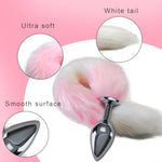 Fox Tail Anal Plug?Metal Buttplug?Anal Toys For Beginners And Veteran Players,Sex Toy Can Long Time Comfortable Wear.Furry Ear Headband For Adult Games And Cosplay. (Large)