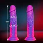14" * 1.3" Silicone Double Head Fantasy Small Dildo With Suction Cup, 2 Pcs 7" Realistic Double Sided Ended Dildo Colorful Beginner Cute Penis, G-Spot Anal Vaginal Stimulation Sex Toys For Men Women