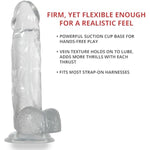 Crystal Clear 8 Inch Dildo, Realistic Dildo With Suction Cup, Lifelike Soft Texture, Waterproof, Easy To Clean Fake Penis, Adult Sex Toys For Women, Men, Anal & Couples, Clear 8 In