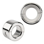Metal Cock Ring Scrotum Restraint Flared Screw Pendant Chastity Device Locking Sperm Glans Ring Penis Exercise Dilator Adult Sex Toys (High-30Mm(34-42))
