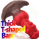 Anal Plug With Big Knot Butt Plug With Safe T-Base Mixed-Color Silicone Prostate Massager Monster Dilator Sex Toy For Women Men Masturbation (M)