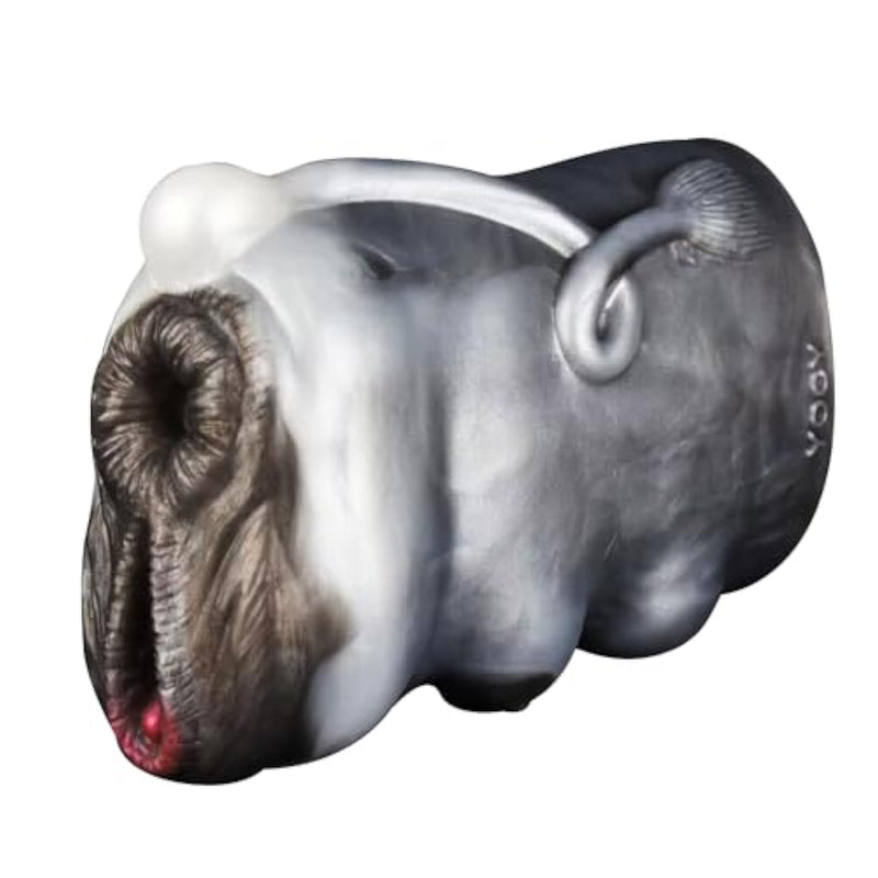 Lifelike White Black Color Mixed Ultral Soft Male Masturbator Silicone Stroker Fantasy 2 In 1 Unqiue Design Waterproof