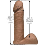 Doc Johnson Vac-U-Lock - The Realistic Dildo - 6 Inch ULTRASKYN - F-Machine and Harness Compatible - for Adults Only, Caramel