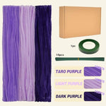 Purple Pipe Cleaners Flower Kit, 3 Colors Chenille Stems, 300 Pieces