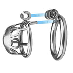 Stainless Steel Chastity Cage Male Chastity Device Cock Cage Locked Penis Cage Sm Bondage Gear Chastity Sex Toy For Men (1.96 Inch)