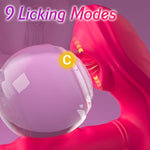 G-Spot Vibrator For Women With Licking & Up And Down Swing Mode – 10 Modes Clitoris Stimulator, Rose Dildo Vibrator, Swinging Tongue Adult Sex Toys For Female Pleasure & Couples Play