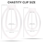 Chastity Devices For Sissy Male Effortlessly Feminize With Chastity Clip Cage Lock Penis Ring Bondage Sex Toys Discreetly Conceals Bulges Penis Cage Trainer (Transparent-L)