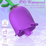 Clitoral Licking Vibrator Sex Toy For Women, Rose Sex Toy Clitoral Stimulator With 3 Tongue Licking & 10 Vibrating Modes, Female Mini Clitoris Nipple Anal Vibrator For Woman Her Pleasure