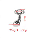 Massage Pure G Spot Double Head Anal Plug Stainless Steel Pleasure For Male Female Couple Masturbation Stick Anal Sex Toy 3.15 Inch