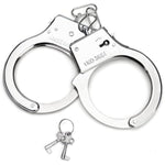 Metal Handcuffs With Keys For Cosplay Police, Play Toy Metal Handcuffs Party Supplies Costume Accessories, Handcuffs Prop Dress Ball Party (Silver) (Silvery)