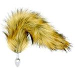 Faux-Fur Animal Tail Anal Plugs - Luxurious & Kinky | Tapered Design For Comfort | Temperature Play | Flared Base | Double Penetration | 15 Faux-Fur Tail | Discreet Packaging