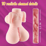 1.2Lb Small Sex Doll Male Masturbator, Portable Adult Mini Sex Dolls 3D Textured Vagin Pocket Pussy Male Sex Toys For Men With Realistic Boobs Vagina Sex Sensory Toys
