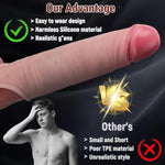 Penis Sleeve Sex Toys For Men, 8.6" Realistic Silicone Cock Extender Cock Sleeve, Flexible Penis Enlarger Erection Enhancement Male Sex Toys, Soft Penis Extender With Penis Ring Adult Toys For Couples