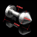 Heavy Duty Stainless Steel Anal Plug for Men and Women - 655G Solid Metal Butt Plug with Conical Design