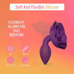 Open Roses Anal Plug, Silicone, Purple Rain Small