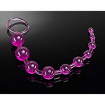 Blush Basic Beads - 12 Inch Non Porous Body Safe Anal Beads - Smooth And Seamless - Graduated Beads Up To 1" Maximum Width - Beginners Anal Play Sex Toys For Women Couples - Clear Pink