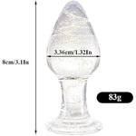 Luminous Glass Dildo,Crystal Anal Plug Anal Trainer Anal Expander Training Sex Toy