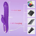 Thrusting Dildo Vibrator G Spot Sex Toys For Women 3 In 1 Clitoral Rabbit Vibrators Dildos With 10 Thrusting &10 Vibration Modes, Adult Wand Massager For Women Or Couples Female Toys Waterproof