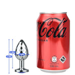 Small Beginner Butt Plug Adult Sex Toys For Men Women Masturbation Metal Anal Plug Jewel Anal Dilator Anal Trainer (1.06’’)