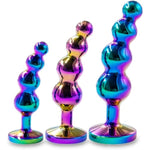 3 Pcs Metal Anal Butt Plug Sex Toys, Stainless Steel Butt Beads With Jewelry Design For Women Men And Couple,Prostate Massager Anal Training Set Adult Toys For Beginners