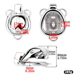 Metal Penis Cages Sex Toys Male Chastity Cage With Belt Holes And Waist Belt Stainless Steel Chastity Device With Hidden Lock For Men'S Penis Bondage Breathable Small Cock Cage (2.0In,B)