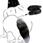 Premium Stainless Steel Fox Tail Butt Plug for Beginner Women and Men - Temperature Play Anal Toy