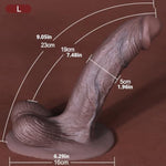 3 Sizes Of Black Large Suction Cup Dildo Silicone Dildo, Soft Lifelike Realistic Dildo Fake Penis Dildo With Textures Adult Sex Toy For Women - L