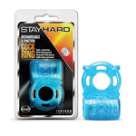 Stay Hard - Usb Rechargeable 5 Function Vibrating Cock Ring - Stretchy - Ipx7 Fully Submersible Waterproof - Last Longer - Harder Erections - Sex Enhancing Couples Toy For Men - Blue