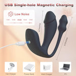 Sex Toys - Vibrator Dildo And Anal Plug 3 In 1, App And Remote Control Vibrator With 6X6X6 Modes, Butterfly Wearable Panty Vibrators & G Spot Vibrator, Adult Sex Toys & Games For Women(Black)