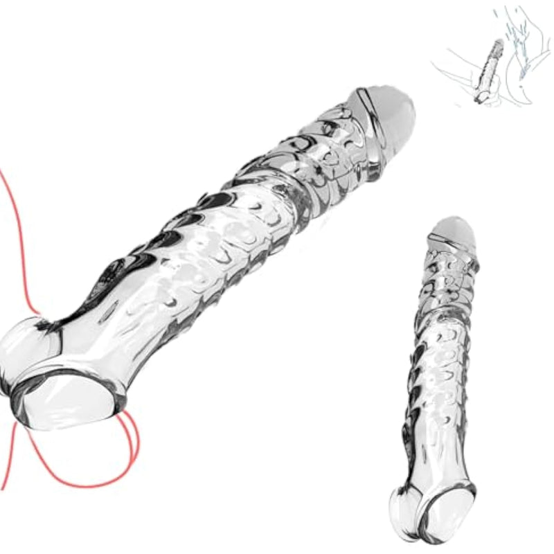 Penis Sleeve Cock Sleeve Sex Toys For Men, Transparent Penis Extender Girth Extension Enhancer For Men,Male Sex Toys Sex Game With Penis Extension Penis Pump, Penis Enlargeradult Sex Toys For Couples