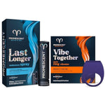 Ultimate Intimacy Bundle: Delay Spray & Vibrating Penis Ring For Men, 9 Vibration Patterns, Couples, Heterosexual Males