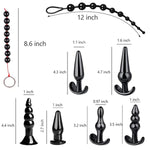 Silicone Anales Trainer Set 8Pcs Pleasure Plug Toy For Women Men Waterproof Anal Plug Stick Training Kit Large Huge Anales Beads