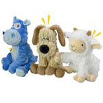 3Pack Squeaky Stuffed Dog Toys- Indoor&Outdoor Playing Toys For Large To Small, Durable Plush Toys To Keep Them Busy- Animal Shape Crinkle Toy