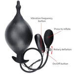 Inflatable Butt Plug Silicone Analplug With Quick Release Valve 12 Frequency Anal Vibrators Vaginal Dilators Training Analbeads Sex Toys Men Women Adult Games