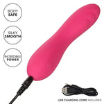 Liquid Silicone Pixies Ripple – Rechargeable Travel Size Mini Vibrator –Waterproof Adult Sex Toy For Women – Pink