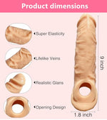 Threaded mace Condoms Male Condom Adult Lock fine Ring Sleeve Extender Flesh 8.66in