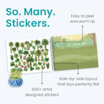 Plants and Mushrooms Coloring and Sticker Activity Book with Over 500 Stickers for Kids