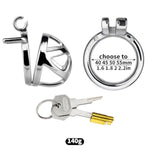 Stainless Steel Cutout Chastity Cage With Invisible Concealed Lock And Key For Men, Anti Escape Penis Cage Adult Sm Restraints Sex Toy Game, Cock Cage For Everyday Wear, Home And Office (S,55Mm)