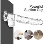 8 Inch Clear Realistic Dildo Adult Sex Toy For Vaginal Clitoral Prostate Stimulation, Jelly Anal Dildos Penis Cock Butt Plug Female Masturbator With Suction Cup For Beginners Women Men Couple Games