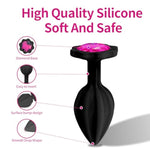 Anal Plugs Sex Toy,3Pcs Jeweley Silicone Butt Plug, Anal Toys Anal Training Kit Adult Sex Toys Games Small Butt Plug, Beginner Anal Toys For Adult Unisex (Rose)