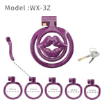 Purple Men'S Ultra Small Reverse Concave Reverse Cage With 5 Rings A169 (03, Curved Ring)