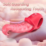 Tongue Vibrator Adult Sex Toys For Women - 3 In 1 Octopus Tentacle Swing Vibrators With 10 Vibrations & 10 Tongue Licking Modes, Clitoral G Spot Stimulator Dildo For Couple Games (Red)