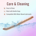 Dr. Skin Plus - 16.5 Inch Double Dong - Extra Long Double-Ended Dildo With A Realistic Posable Shaft - X5 Plus, Superior Tpe - 100% Body-Safe & Phthalate Free - Adult Sex Toy - Beige