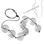 Glass Anal Beads BDSM Butt Plug 16mm Clear Pleasure Balls Huge Exquisite Ball Sexual Buzz Buttplug Device Huge Kink Erotic Play Sex Toy Comfort Smooth Safe Large Exquisite Bead Design for Couples