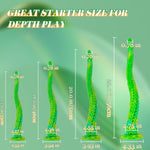 Long Tentacle Dildo Sex Toys: 13" Luminous Anal Dragon Dildo With Suction Cup, Liquid Silicone Long Butt Plug, Thin Anal Toys Fantasy Monster Design Prostate Massager For Beginner (Small-13In)