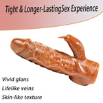 Penis Sleeve Cock Sleeve - Realistic Adult Male Sex Toys For Men Penis Extender Dildo Cock Ring Prolong Pleasure Testicles G Spot Stimulation Penis Enlarger Thicken For Mens Couples