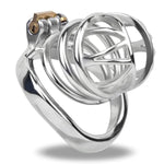 Stainless Steel Male Chastity Cage, Chastity Devices Bondage Cock Cage For Men Penis Erection Control (50Mm Ring)