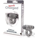 Charged Owow Vooom Mini Vibe – Grey Vibrating Cock Ring For Men – Reusable Penis Ring Vibrator, Couples Sex Toy, Enhances Pleasure & Erection – Waterproof Silicone –