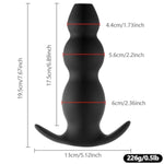 Hollow Tunnel Silicone Huge Large Big Butt Plug With Narrow Flared Base And 3 Balls, Expanding Anal Beads Plugs, Anus Dilator Opening Trainer Butt Stretcher Sex Toys For Men Women Advanced User Master