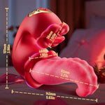 Tongue Vibrator Thrusting Dildo Adult Sex Toys For Women, 3 In 1 G-Spot Clitoral Vibrator Dildo Rose Sex Toys With 3*7 Vibration Mode, G Spot Clit Stimulator Rabbit Vibrators For Female Couple Games
